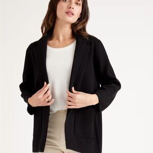 Quince Black Knit Blazer NWT